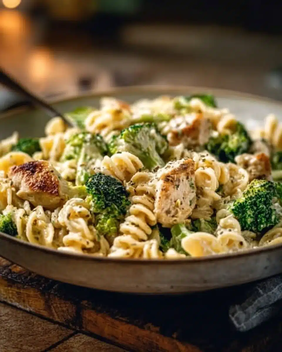 Creamy Rotisserie Chicken Broccoli Pasta
