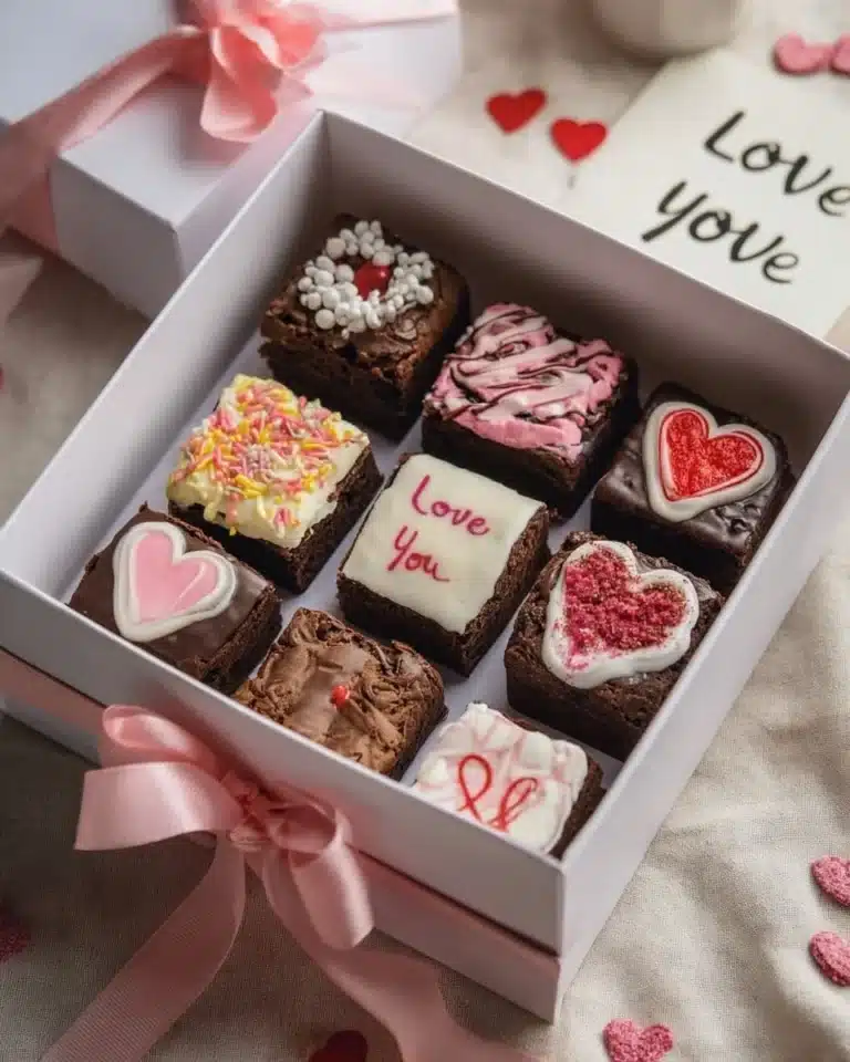 Delicious letterbox brownies ready for sharing or mailing