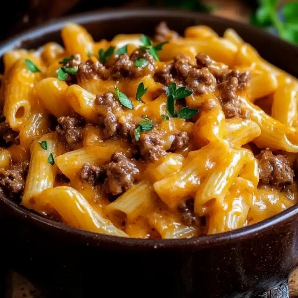 Easy Crockpot Cheesy Crack Beef Pasta