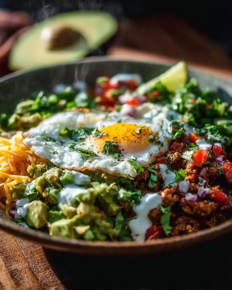 Easy Low Carb Burrito Bowl - 25min Breakfast Protein-Packed