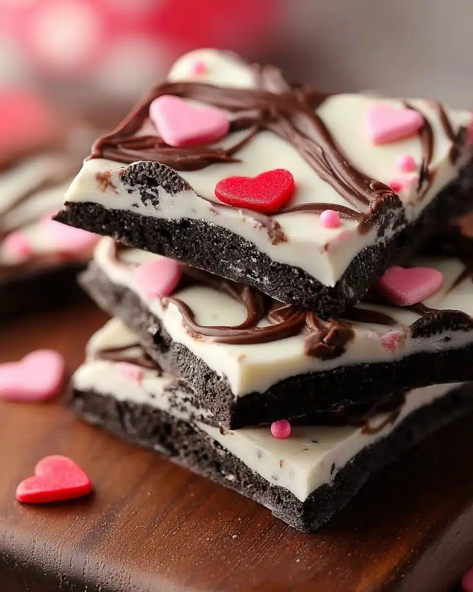 Easy Valentine's Oreo Bark