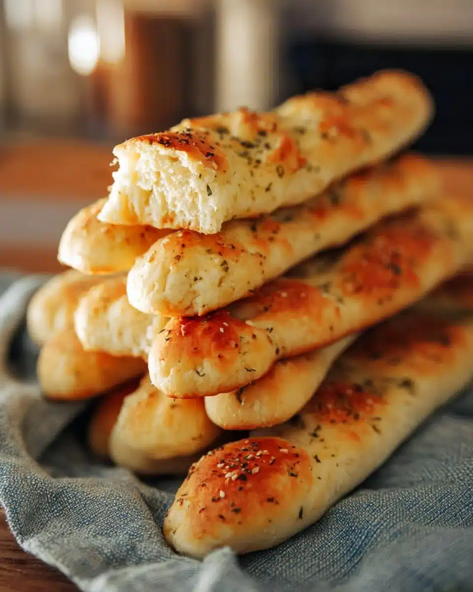 Fluffy Garlic Butter Breadsticks