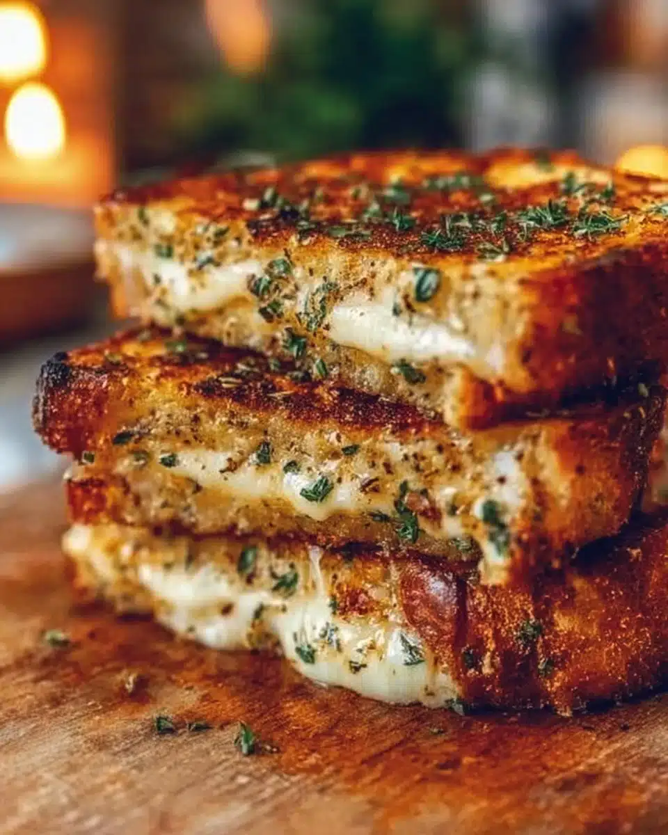 Garlic Bread Grilled Cheese
