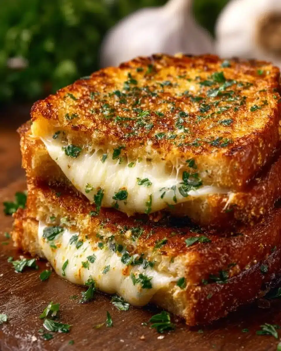 Garlic Bread Grilled Cheese