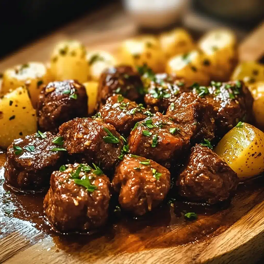 Garlic Butter Beef Bites with Baby Potatoes