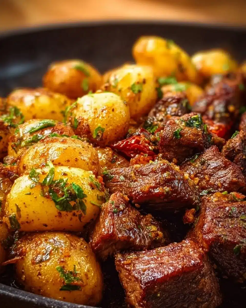Garlic Butter Steak Bites & Potatoes