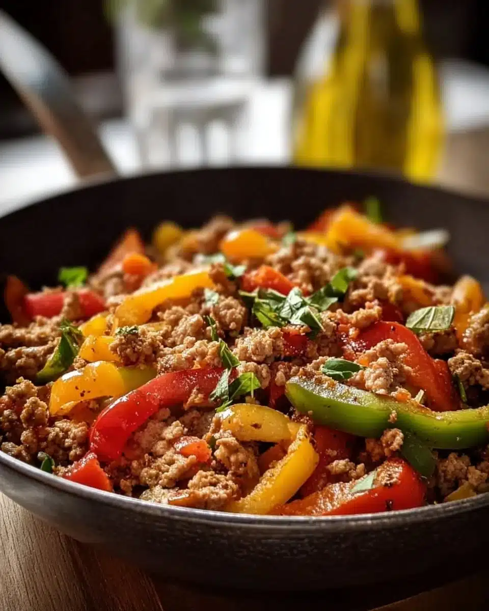 Ground Turkey and Peppers
