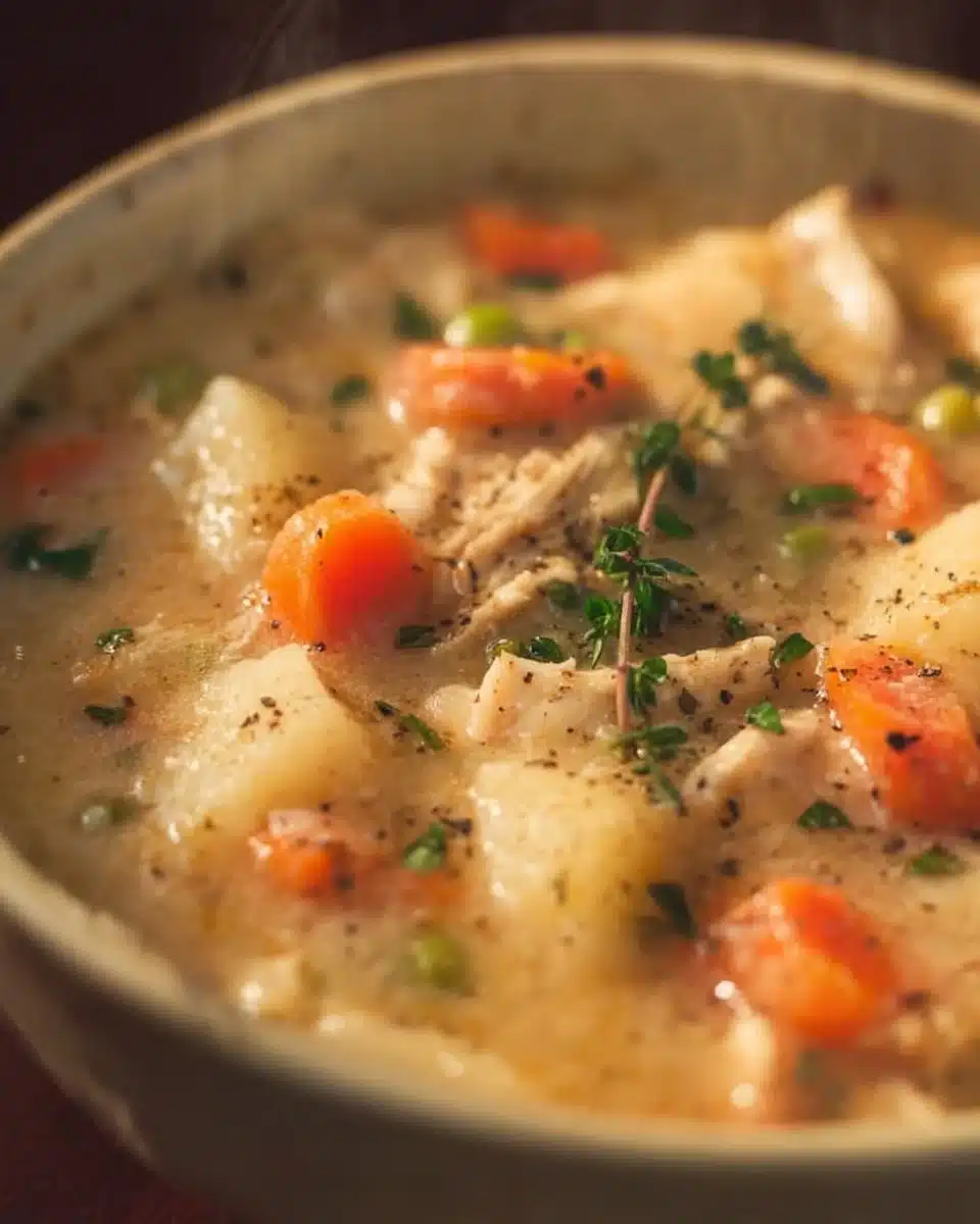 Healthy Chicken Pot Pie Soup