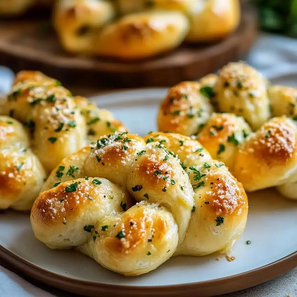 Delicious homemade garlic knots fresh out of the oven