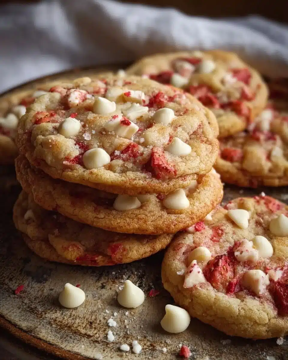 Irresistible Valentine’s Strawberry White Chocolate Cookies