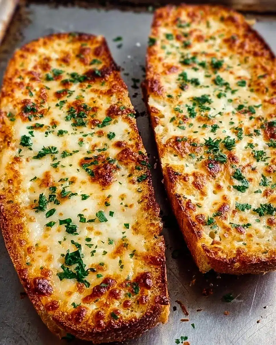 Melty and Irresistible Cheesy Garlic Bread