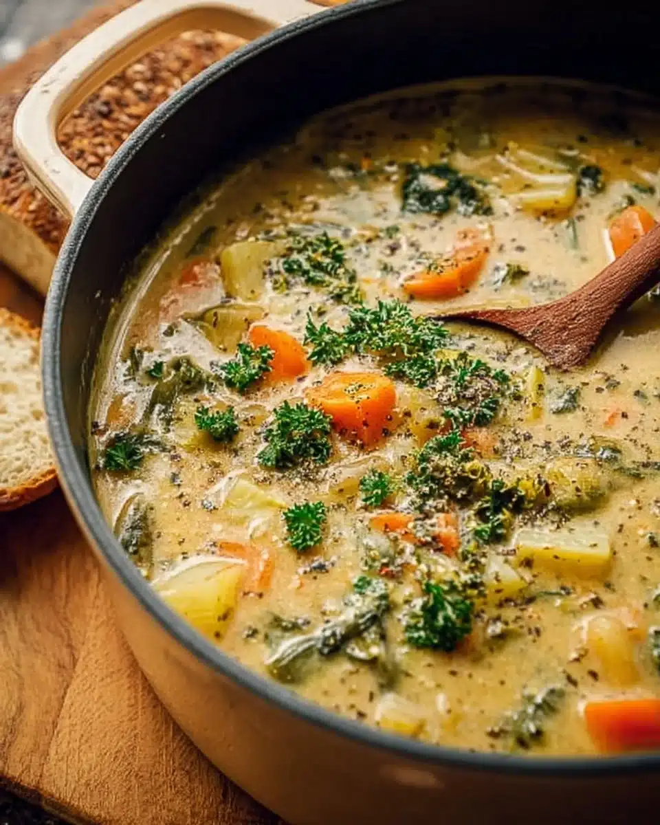 One Pot Creamy Vegetable Soup