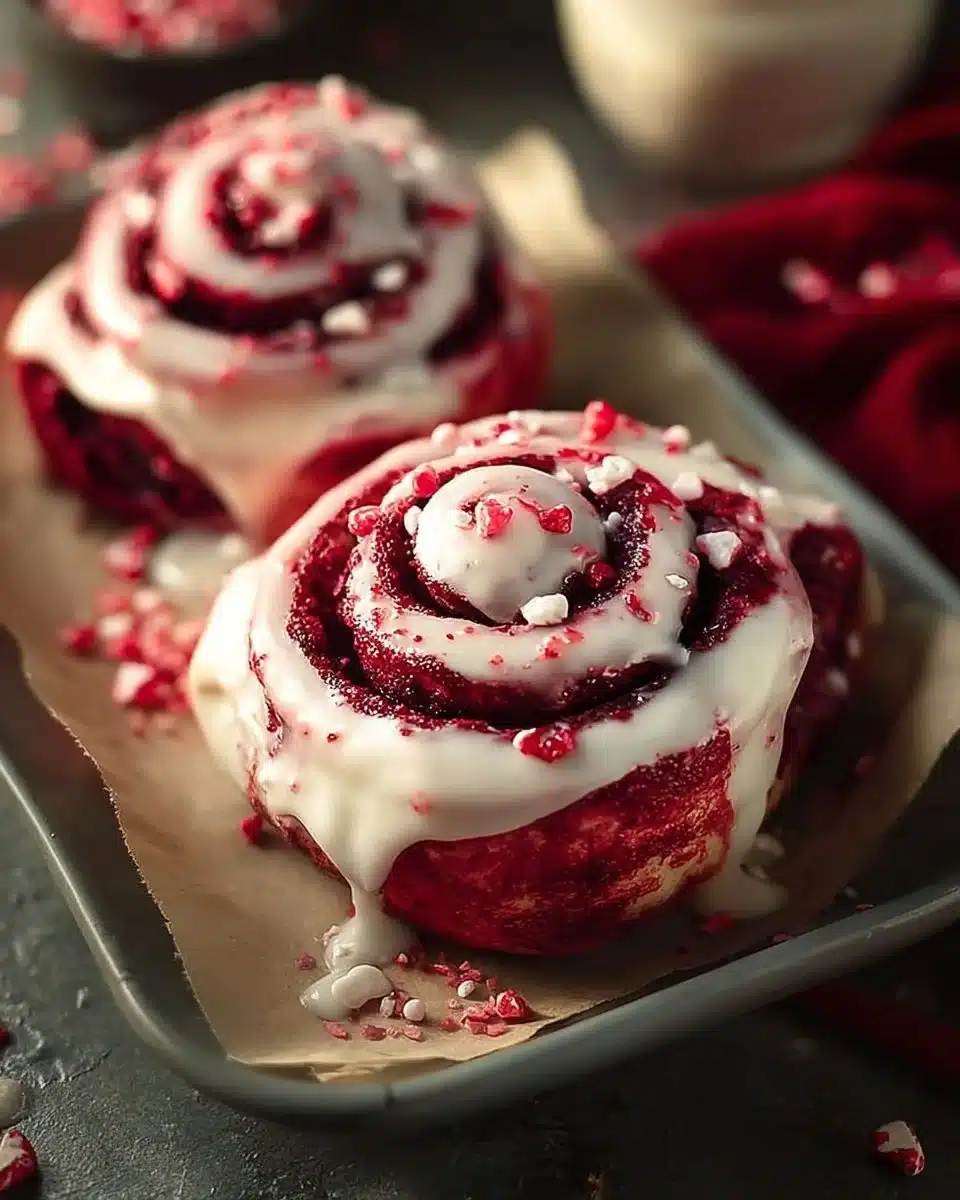 Red Velvet Valentine's Day Cinnamon Rolls