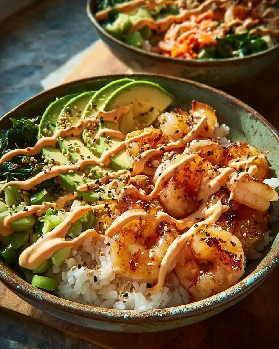 Shrimp Rice Bowls with Spicy Mayo