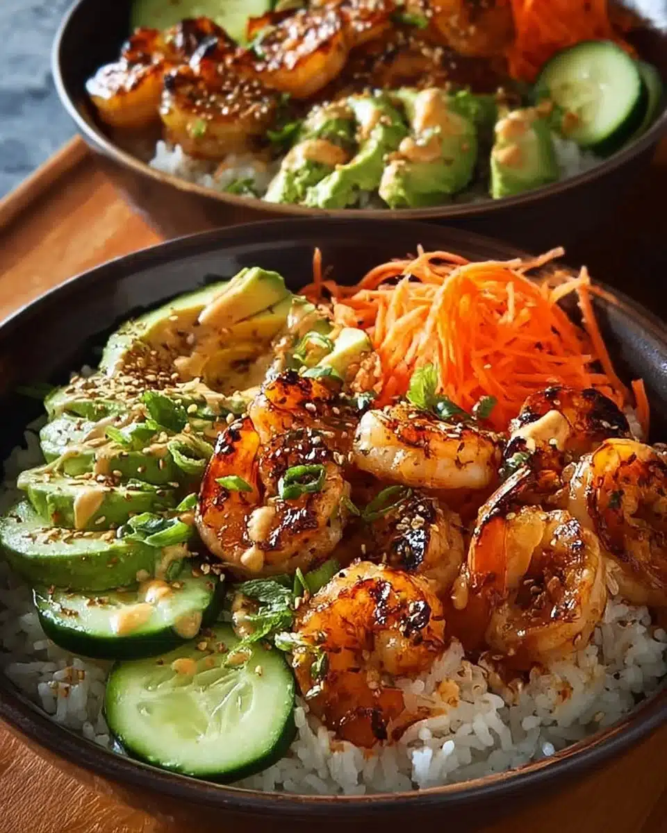Shrimp Rice Bowls with Spicy Mayo