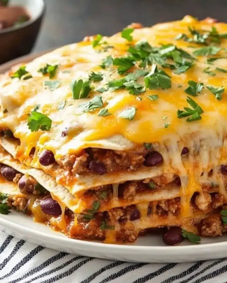 Delicious slow cooker enchiladas topped with cheese and fresh herbs