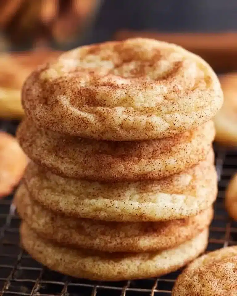 Delicious homemade snickerdoodle cookies, soft and coated in cinnamon sugar.