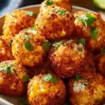 Delicious Spicy Mexican Corn Bites served as a flavorful snack