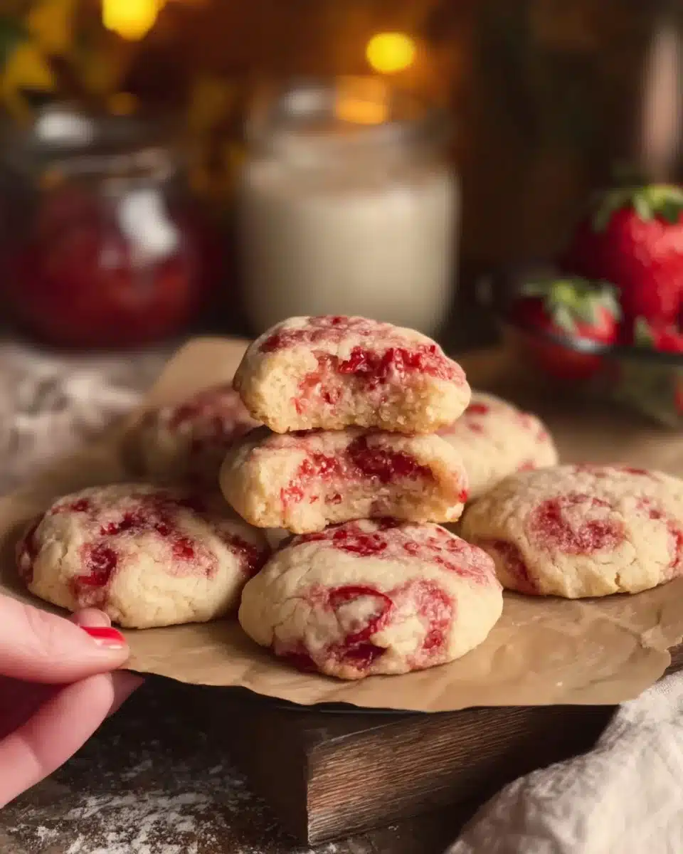Strawberry Cheesecake Cookies (Pretty & Delicious!)