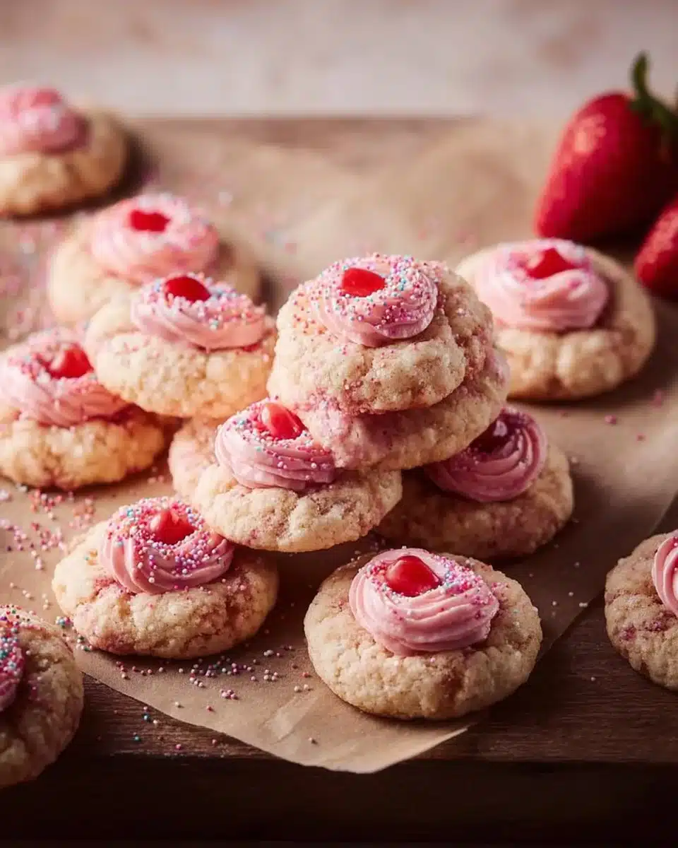 Strawberry Kiss Cookies – Amazing Soft Valentine’s Delight