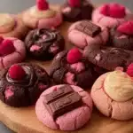 Valentine Ganache Cookies with rich chocolate frosting and heart decorations