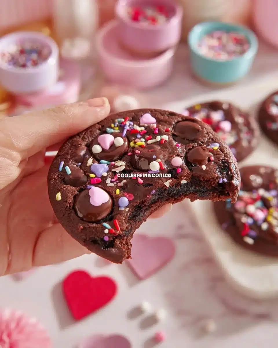 Valentine's Chocolate M&M Cookies