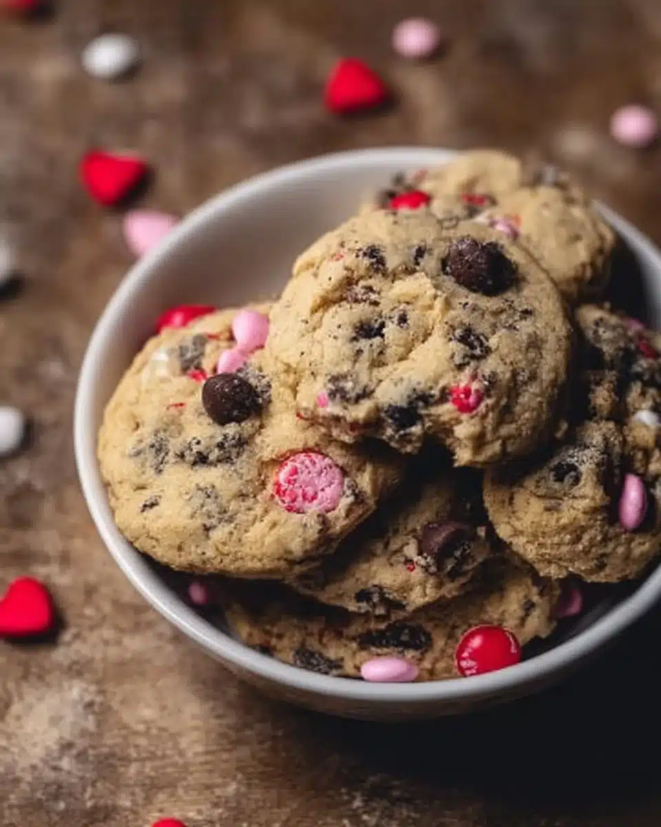 Valentine's Day Oreo M&M's Cookies