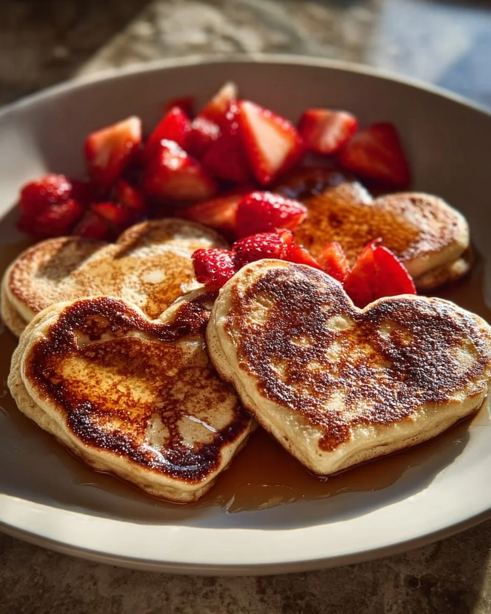 Valentine’s Heart-Shaped Pancakes