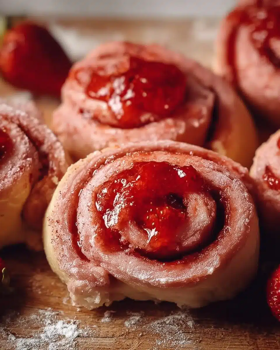 Valentine's Rolls with Strawberries