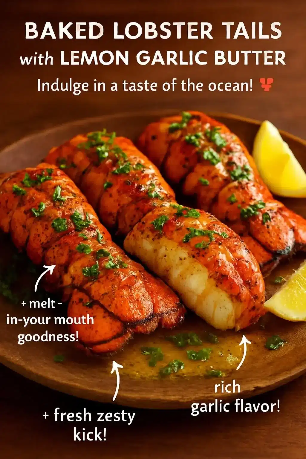 Baked Lobster Tails with Lemon Garlic Butter