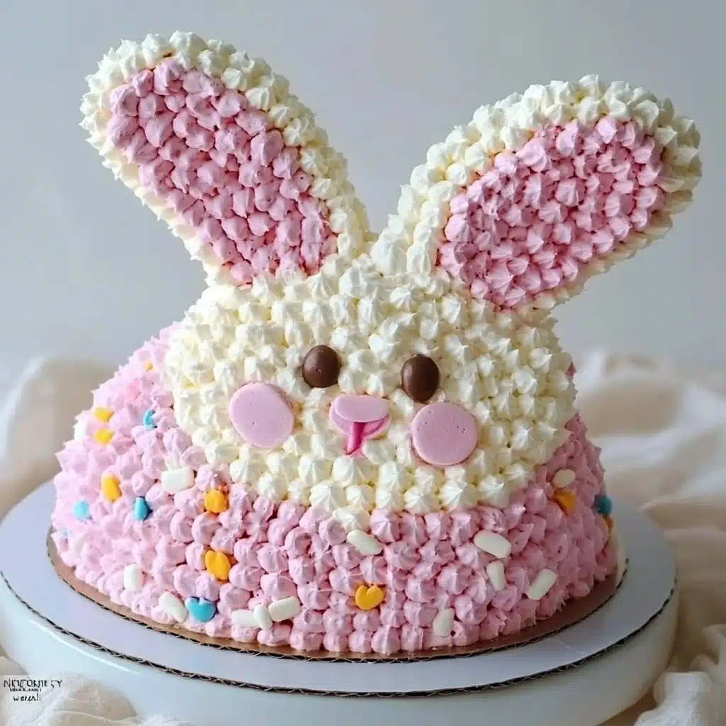 Beginner Easter Bunny Cut Up Cake decorated for a festive celebration