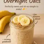 Bowl of brown sugar overnight oats topped with fresh fruits and nuts