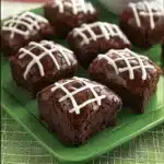 Delicious football-themed brownies decorated for a game day treat