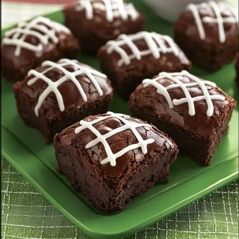 Delicious football-themed brownies decorated for a game day treat