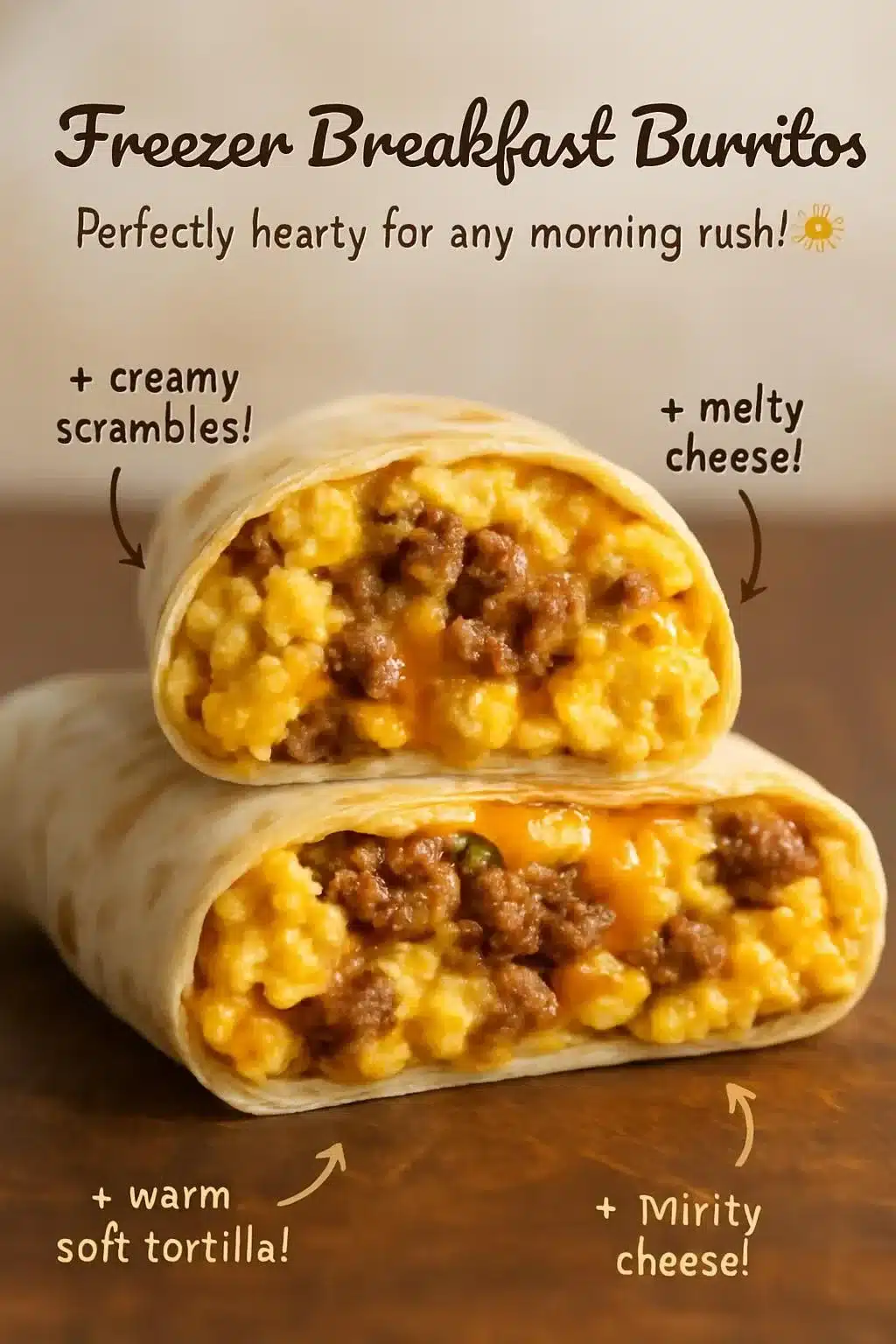 Freezer Breakfast Burritos
