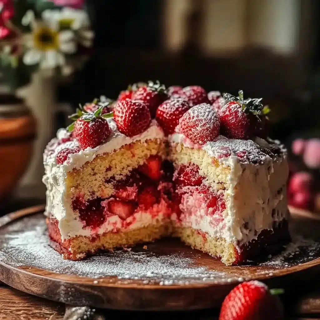 Irresistible Strawberry Earthquake Cake That Steals the Show
