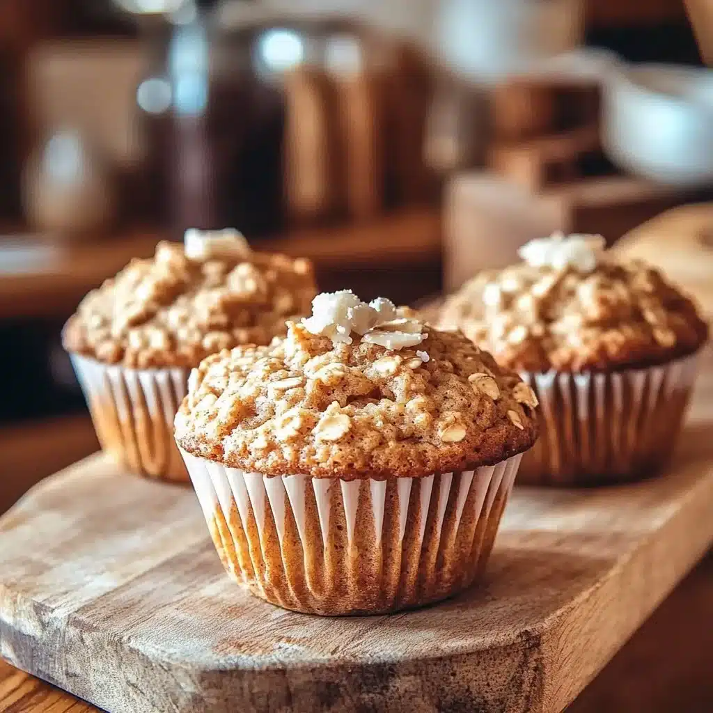 Moist Applesauce Oatmeal Muffins