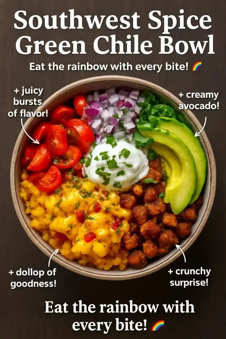 Southwest Spice Green Chile Bowl with vibrant ingredients and flavors