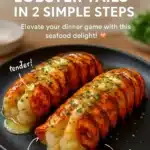 Delicious baked lobster tails prepared in two simple steps.