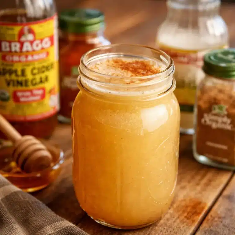 A refreshing cortisol detox drink made with lemon, ginger, and spices.