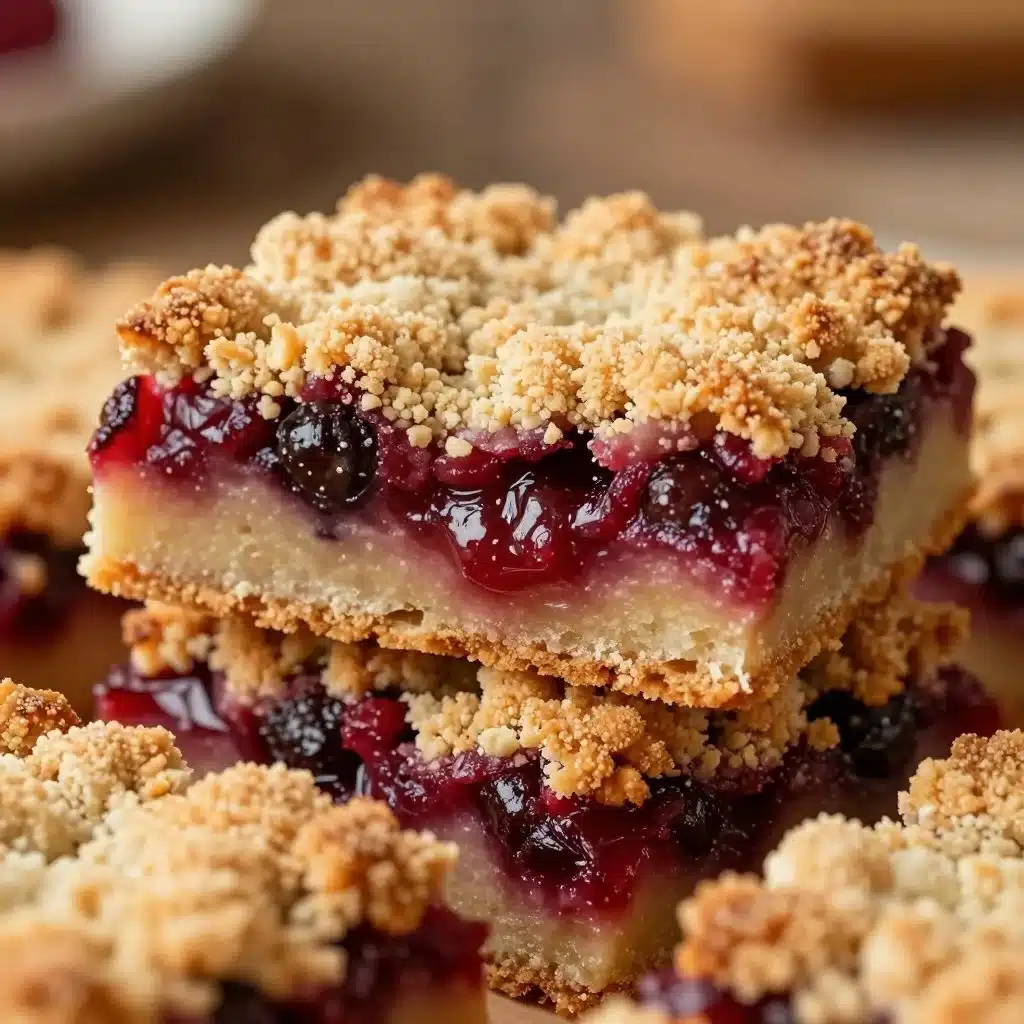 Slice of delicious rhubarb bars on a plate with fresh rhubarb stalks