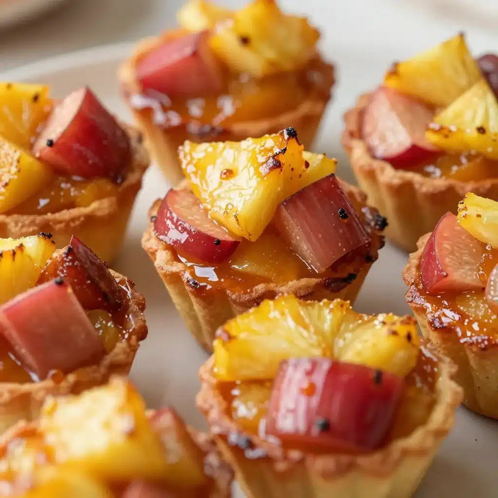 Irresistible Upside Down Rhubarb Muffins