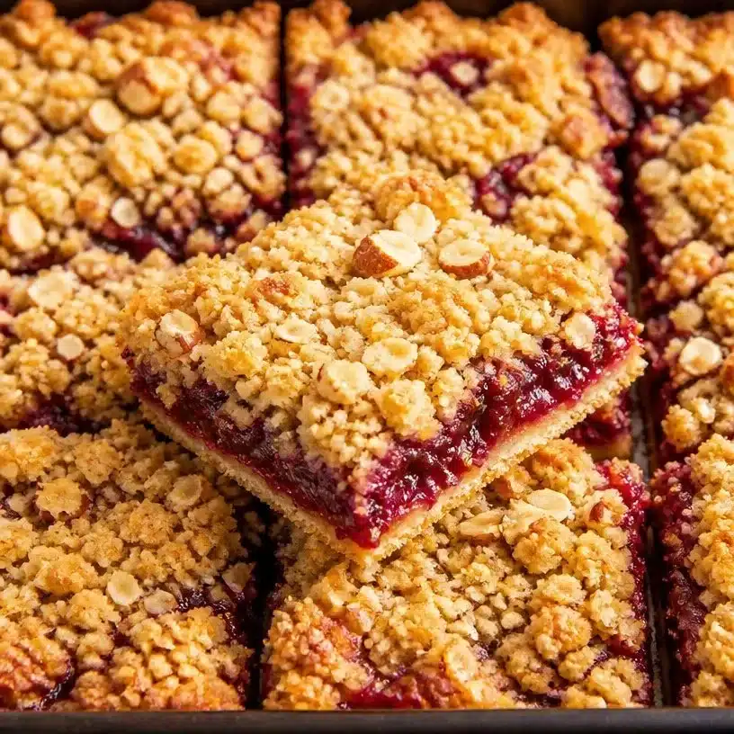 Classic Rhubarb Crumble Bars