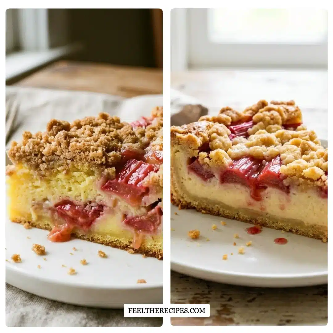 Creamy Rhubarb Custard Cake Recipe