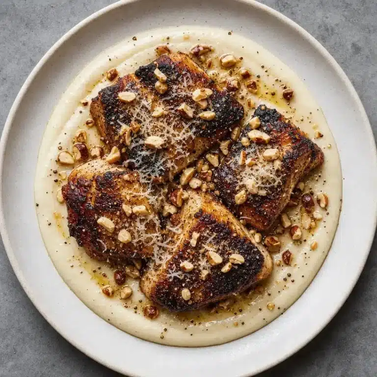 Crockpot Garlic Parmesan Pork Chops served on a plate with herbs