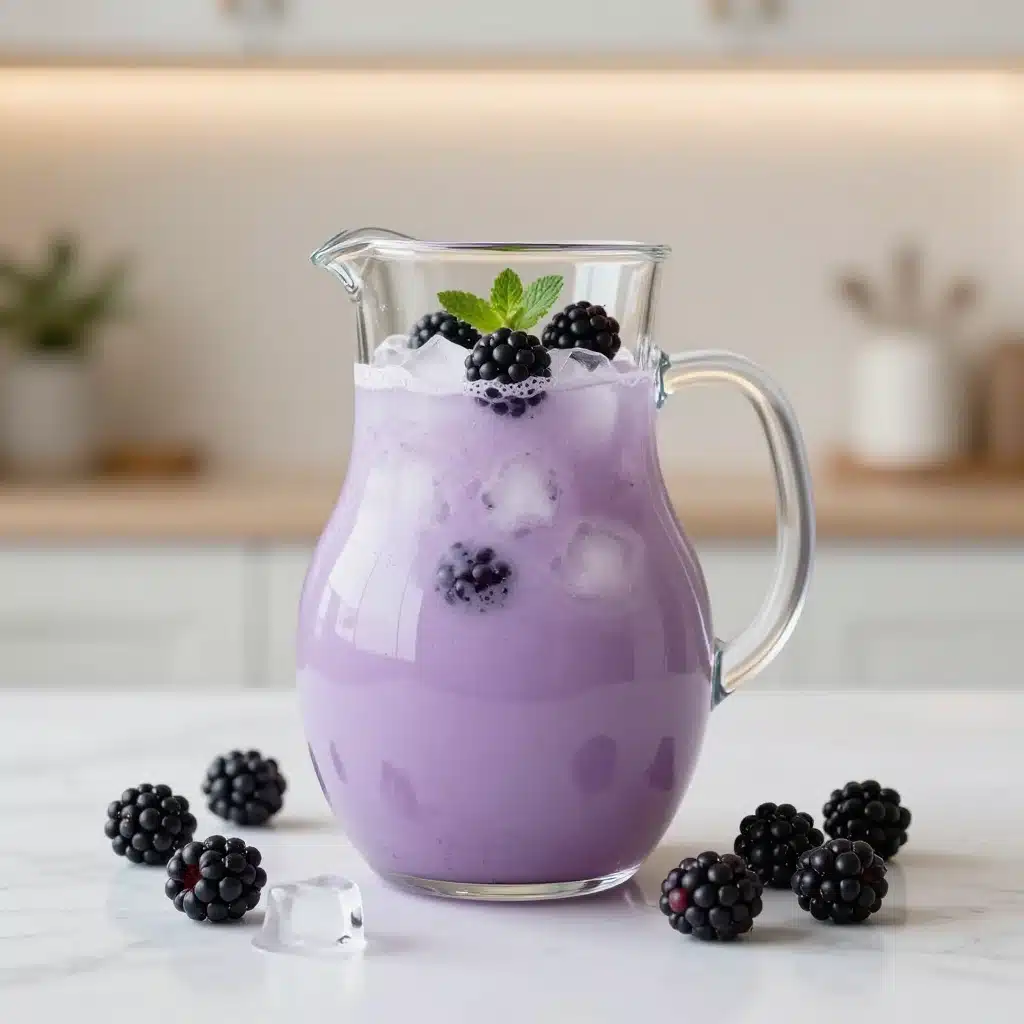 Homemade Blackberry Coconut Pink Drink