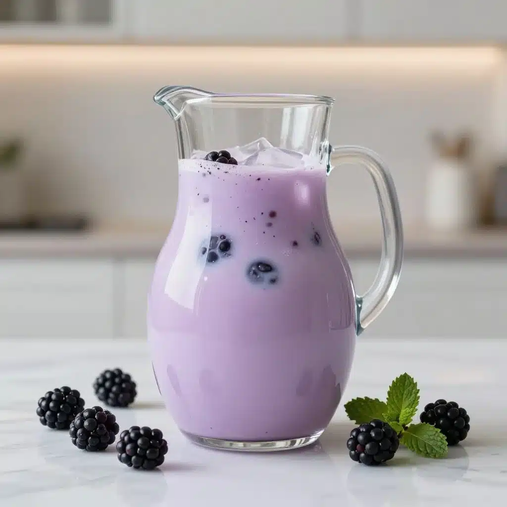 Homemade Blackberry Coconut Pink Drink
