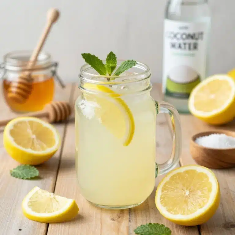 DIY electrolyte drink recipe for quick hydration and recovery.