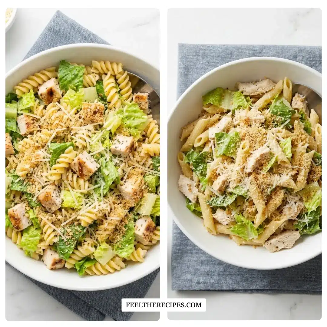 Easy Creamy Chicken Caesar Pasta Salad