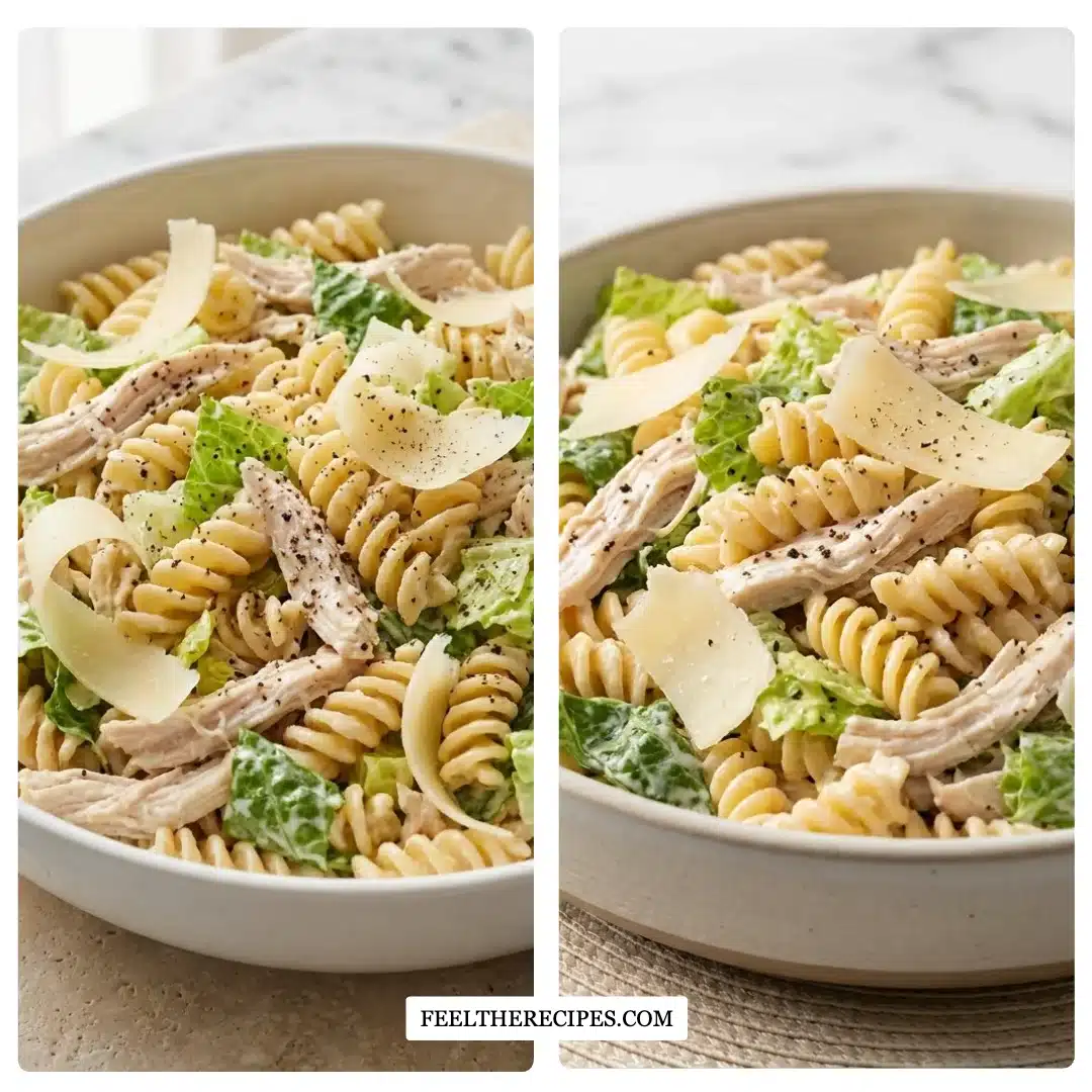 High-Protein Chicken Caesar Pasta Salad Recipe